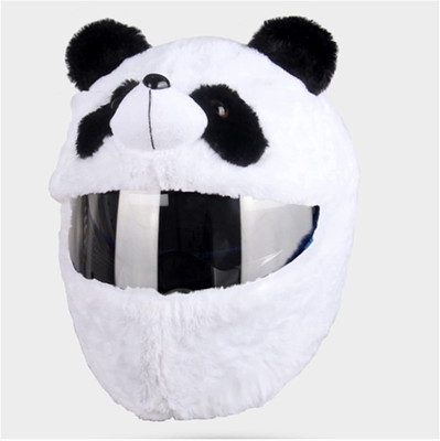 VISCOUS White Panda Helmet Cover Ride in Style with This Playful Accessory Helmet Buckle Clip