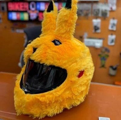 KSD Pikachu Yellow Motorcycle Helmet Cover Helmet Buckle Clip