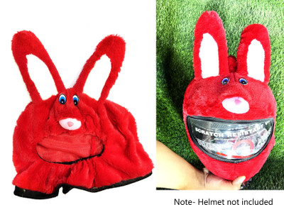 acube mart universal bunny Helmet Cover for Motorcycle Helmet (red HC-03) Helmet Buckle Clip