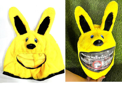 VermsBikers universal bunny helmet cover yellow HCY-1 Helmet Buckle Clip