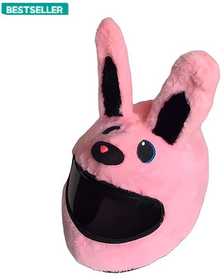 V VANTRA Pink funny Helmet Bunny For Bikers Pink Helmet Buckle Clip Helmet Buckle Clip