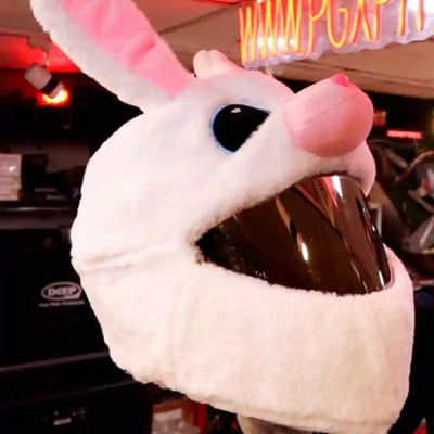 PGX Auto Accessories Design Bunny Helmet Cover for Full Helmet Helmet Buckle Clip