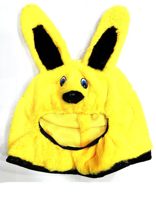 P I SOFT TOYS Yellow Bunny Riding Gear Helmet Covers Suitable for Helmets Only Cover Helmet Buckle Clip