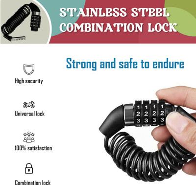 SHOWRIDE Stainless Steel Combination Lock For Helmet