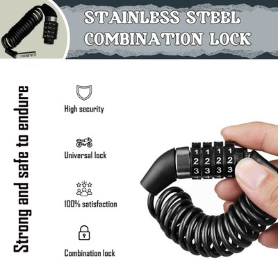 Allowing Stainless Steel Combination Lock For Helmet