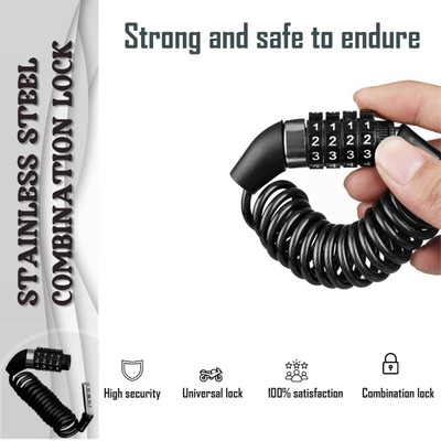Allowing Stainless Steel Combination Lock For Helmet