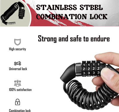 Huims Stainless Steel Combination Lock For Helmet