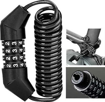 HouseOfCommon Stainless Steel Combination Lock For Helmet