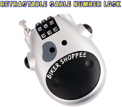 BIKER SHOPPEE Aluminium, Plastic Cable Lock For Helmet
