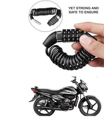WELL WISHERS Stainless Steel Combination Lock For Helmet