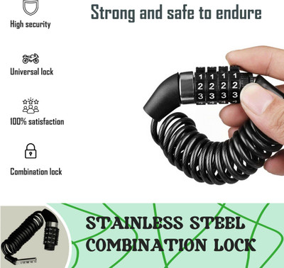 Huims Stainless Steel Combination Lock For Helmet