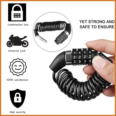 AXWee Stainless Steel Combination Lock For Helmet