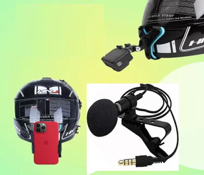 Gaynvi Helmet Camera Mount Mobile Setup With Mic Helmet Mount
