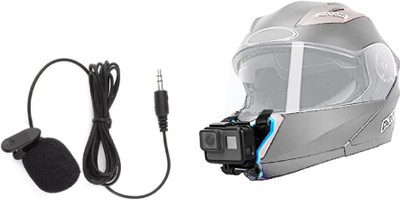 Gaynvi Mobile MotoVlogging|Helmet Strap+Mobile Holder+Collar Mic Helmet Mount Helmet Mount