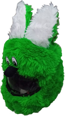 AUTO PEARL Premium Quality Bunny Helmet Covers Funny Green Motorbike Helmet Helmet Visor(Green)