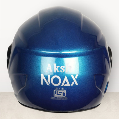 NOAX UNISEX HELMET ISI PROOFED SOLID HELMET BUY SURE@48 Motorbike Helmet(Blue)