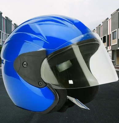 Lxt Blue_Half_face_Helmet_with ISI Certified_BL75 Motorbike Helmet(Blue)