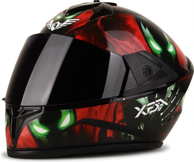 deletion Fighter Alien HD Graphics with Anti UV PC Visor ABS Material Unisex (MM-1) Motorbike Helmet(Multicolor)