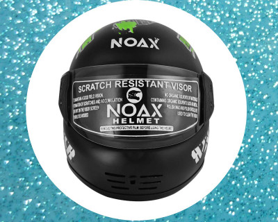 NOAX UNISEX QUALITY SOLID ISI MARKED UNISEX HELMET FULL FACE RIDING SL-57 Motorbike Helmet(Green)