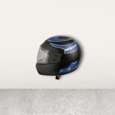 NOAX HELMET KING FULL FACE & ISI MARKED FOR UNISEX ((SL-467 Motorbike Helmet(Blue)