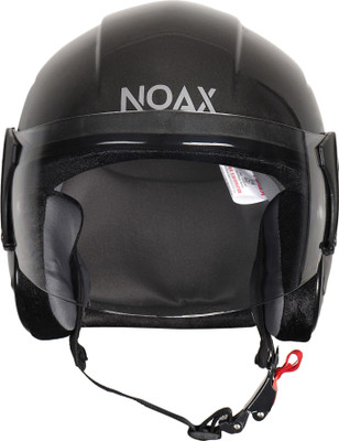 NOAX NANO HALF FACE STYLISH PROTECTOR Motorbike Helmet(silver black without)