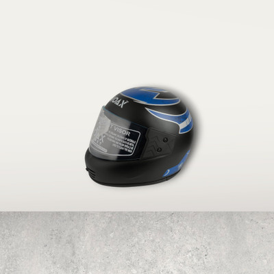 NOAX KING OF HELMET UNISEX OPEN FACE motorbike HELMET-131-Blue Matt Motorbike Helmet(Blue)