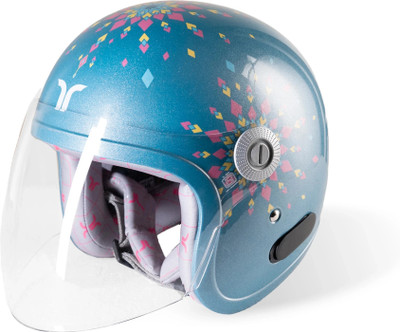 TVARRA Dreamcatcher Open Face Blue Women's Helmet, Small,Printed Design, ISI certified Motorbike Helmet(Ocean Blue)