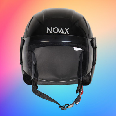 NOAX unisex open face helmet for safty368 Motorbike Helmet(Black)