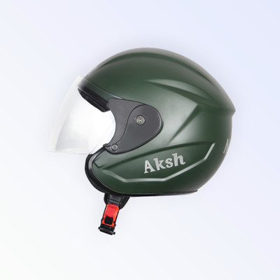 NOAX ISI marked helmet solid helmet((fk52 Motorbike Helmet(Dark Green)