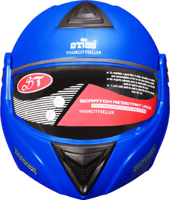 YOURCITYSELLER New-STISS-Green-2 Motorbike Helmet(Blue)