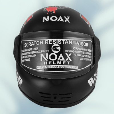 NOAX unisex safty helmet for riders_64-369-Red Motorbike Helmet(Red)