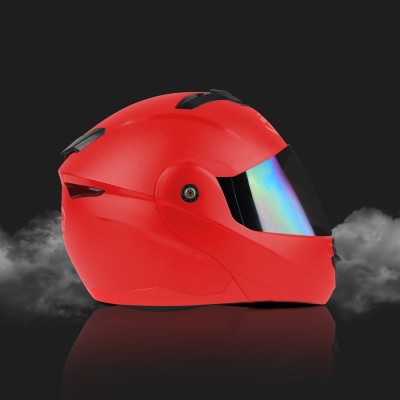 fuery Rainbow visor flipup Red RFU-75 Motorbike Helmet(Red)