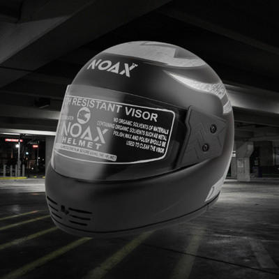 NOAX UNISEX SAFETY HELMET ONROAD HELMET- TWO WHEELER,BIKE & SCOOTER (SL-668 Motorbike Helmet(Grey)