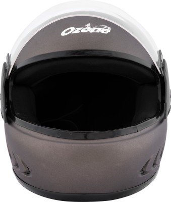 OZONE Grey Motorbike Helmet(Grey)