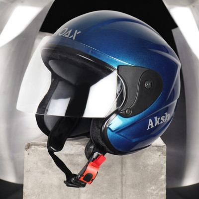 NOAX KING OF HELMET UNISEX OPEN FACE motorbike HELMET-122 Motorbike Helmet(Blue)
