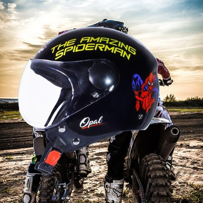 OZONE JSR_OPEN-FACE_HELMET_JBB_SUPER QUALITY_SAFETY_ABVG_@34 Motorbike Helmet(Black)
