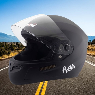 OZONE Hyena plain helmet_openface_largesize_Ozo0048 Motorbike Helmet(Black)