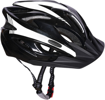 Xcape LumiSafe Cycling Helmet | Adjustable Lightweight Cycling Helmet(Black White)