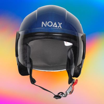 NOAX unisex open face helmet for safty425 Motorbike Helmet(Blue)