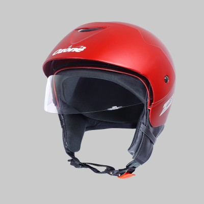 OZONE Zipp 'O' Red_helmet_suitable for womens and girls Motorbike Helmet(Red)