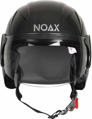 NOAX ISI marked helmet solid unisex helmet (fk189 Motorbike Helmet(SILVER BLACK)