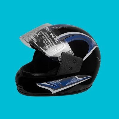 NOAX Kawach Full face for Biker Motorbike Helmet(Blue)