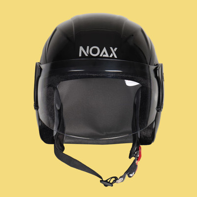 NOAX unisex open face helmet for safty380 Motorbike Helmet(Black)