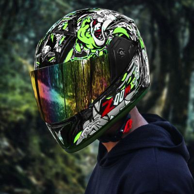 YOURCITYSELLER MODEL 7 SR LIGHT GREEN Motorbike Helmet(Green)