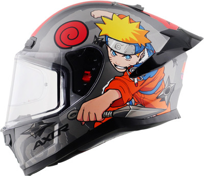 Axor Saber Naruto Motorbike Helmet(Dull Black Orange)