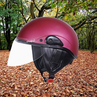 OZONE Ozzy Plain_OF_Unisex_largesize_Oz060 Motorbike Helmet(marroon)