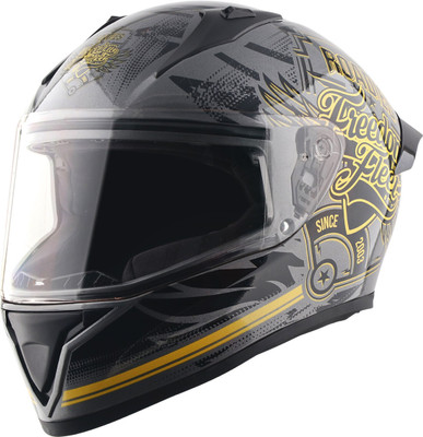 VEGA Bolt Roadies Freedom Fleet Motorbike Helmet(Athena Grey Gold)
