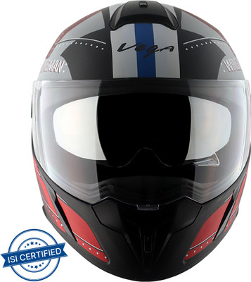 VEGA Ryker D/V Wingman Motorbike Helmet(Dull Black Red)