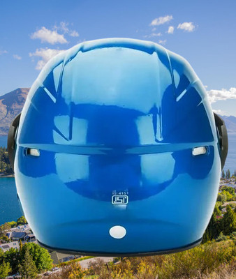 Lxt Blue_Half_face_Helmet_with ISI Certified_BL06 Motorbike Helmet(Blue)