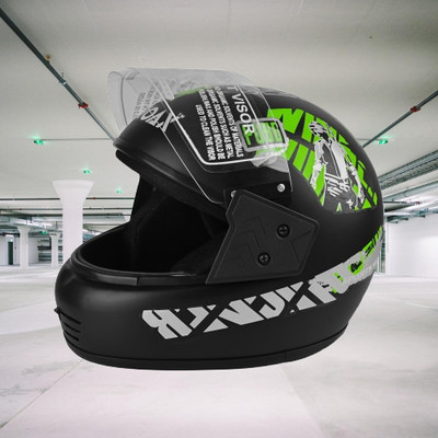 Font UNISEX SAFETY HELMET ONROAD HELMET- TWO WHEELER,BIKE & SCOOTER1172AXTTI- Motorbike Helmet(Green)